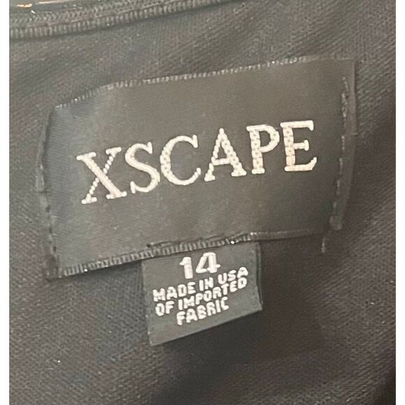 Xscape Women's Long Off The Shoulder Scuba Crepe Dress - Picture 7 of 8